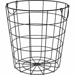 Vente flash ???? Panier Filaire Rond En Métal Noir Ø33,5 X H34,5cm ????
