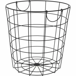 De gros ✔️ Panier Filaire Rond En Métal Noir Ø39,5 X H39,5cm ????