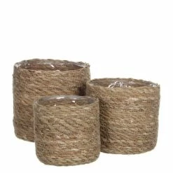 Le moins cher ???? Paniers à Poser Fibre Végétale Ø12 X H12 + Ø14 X H14 Ø16 X H16cm ????