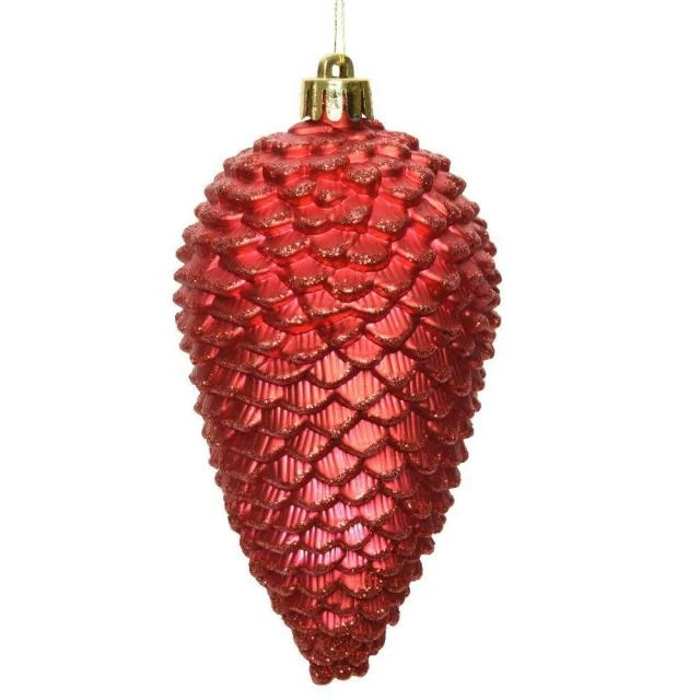 Pommes de pin rouges 7x12cm - par 4 Remise ⭐ Pommes De Pin Rouges 7x12cm - Par 4 ???? -LED Shop pommes de pin rouges 7x12cm par 4 01