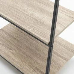 Acheter ⭐ Portant étagères Bois Et Métal 78X44X150CM ???? -LED Shop portant etageres bois et metal 78x44x150cm 04