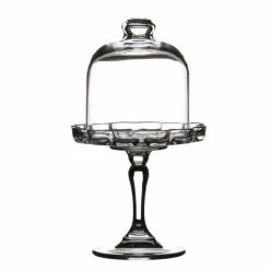 Offres ???? Présentoir à Gâteau Sur Pied Avec Cloche H18,7cm ✔️