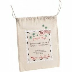 Meilleure affaire 🔥 Sac Hotte Coton Joyeux Noel - 30x38 Cm- Par 300 🔔