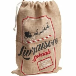 Meilleure affaire ✔️ Sac Hotte En Jute "Livraison Spéciale" 40x60cm ????