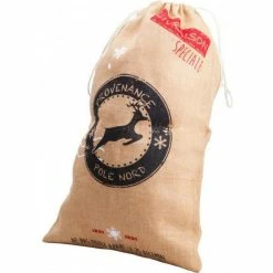 Promo ⌛ Sac Jute Livraison Du Père Noël - 40x60 Cm - Par 100 ????