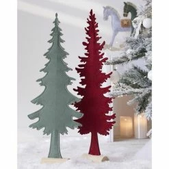 LED Shop -LED Shop sapin bois et feutrine h42cm 2 coloris possibles rouge vert 30