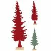 Sortie ???? Sapin Bois Et Feutrine H60cm 2 Coloris Possibles Rouge/vert ⌛