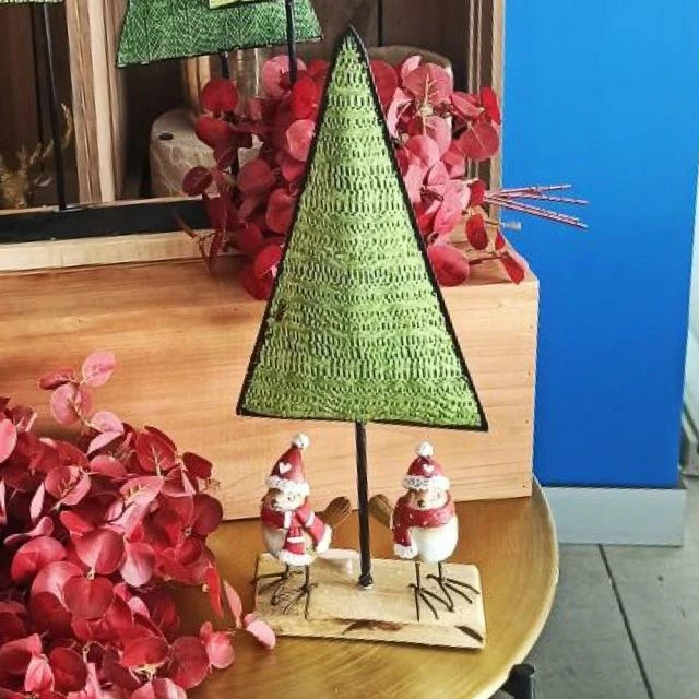 Sapin de noël métal support bois vert 13x6.5x40cm Remise ???? Sapin De Noël Métal Support Bois Vert 13x6.5x40cm ✨ -LED Shop sapin de noel metal support bois vert 13x6