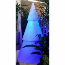 Meilleure affaire ???? Sapin Lumineux Led Extérieur 3 Parties Avec Lestage Hauteur 1,50 Mètres ✨