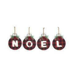 Sortie ✔️ Suspension Boules "NOEL" L 25,5 X H 43 Cm - Par 4 ⌛