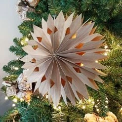 Tout neuf ???? Suspension étoile En Papier Naturel ø30cm ???? -LED Shop suspension etoile en papier naturel o30cm 04