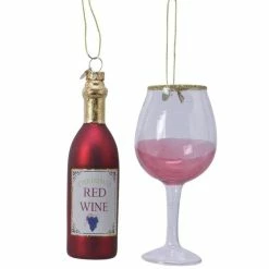 Sortie ❤️ Suspensions Verre Et Bouteille De Vin à Suspendre H.12,5cm - 3 Modèles Possible ????