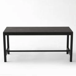 Le moins cher 💯 Table Basse Industrielle L100 X P40 X H45cm Bois Noir 😍