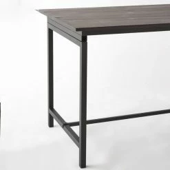 Meilleure affaire ???? Table Industrielle L119 X P70 X H75 Cm Bois Noir ???? 4 Meilleure affaire ???? Table Industrielle L119 X P70 X H75 Cm Bois Noir ???? -LED Shop table industrielle l119 x p70 x h75 cm bois noir 05