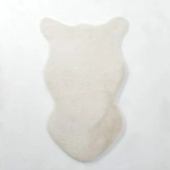 Bon marché ❤️ Tapis Beige Imitation Fourrure En L 90 X P 50cm ????