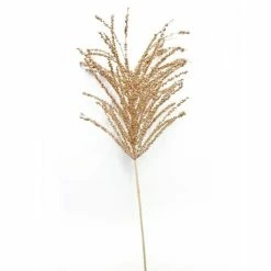 Meilleur prix ???? Tige De Feuillage Pailleté Or H63cm ????